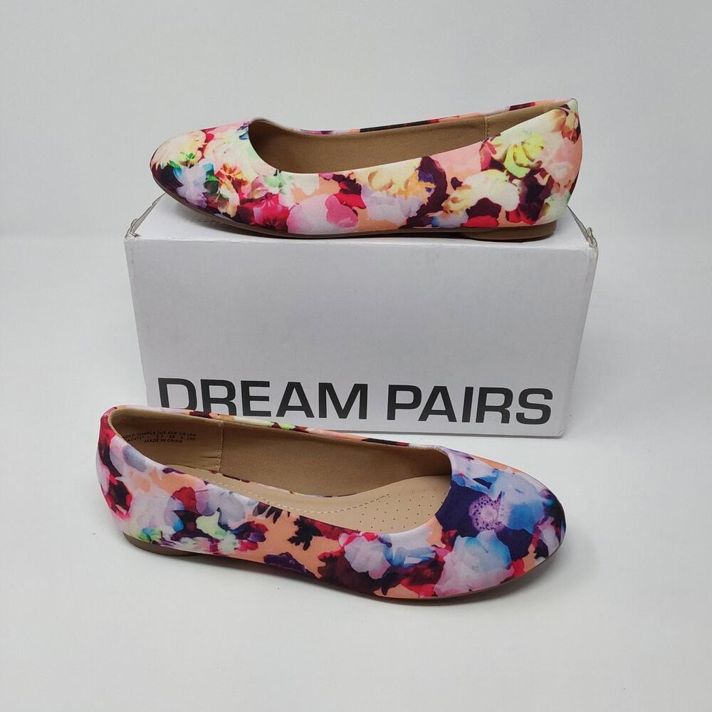 Dream Pairs Sole Simple Women's 7 Floral Ballet Flats Multicolor Shoes NIB